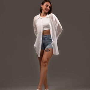 Women’s Pure Linen Oversized Shirt