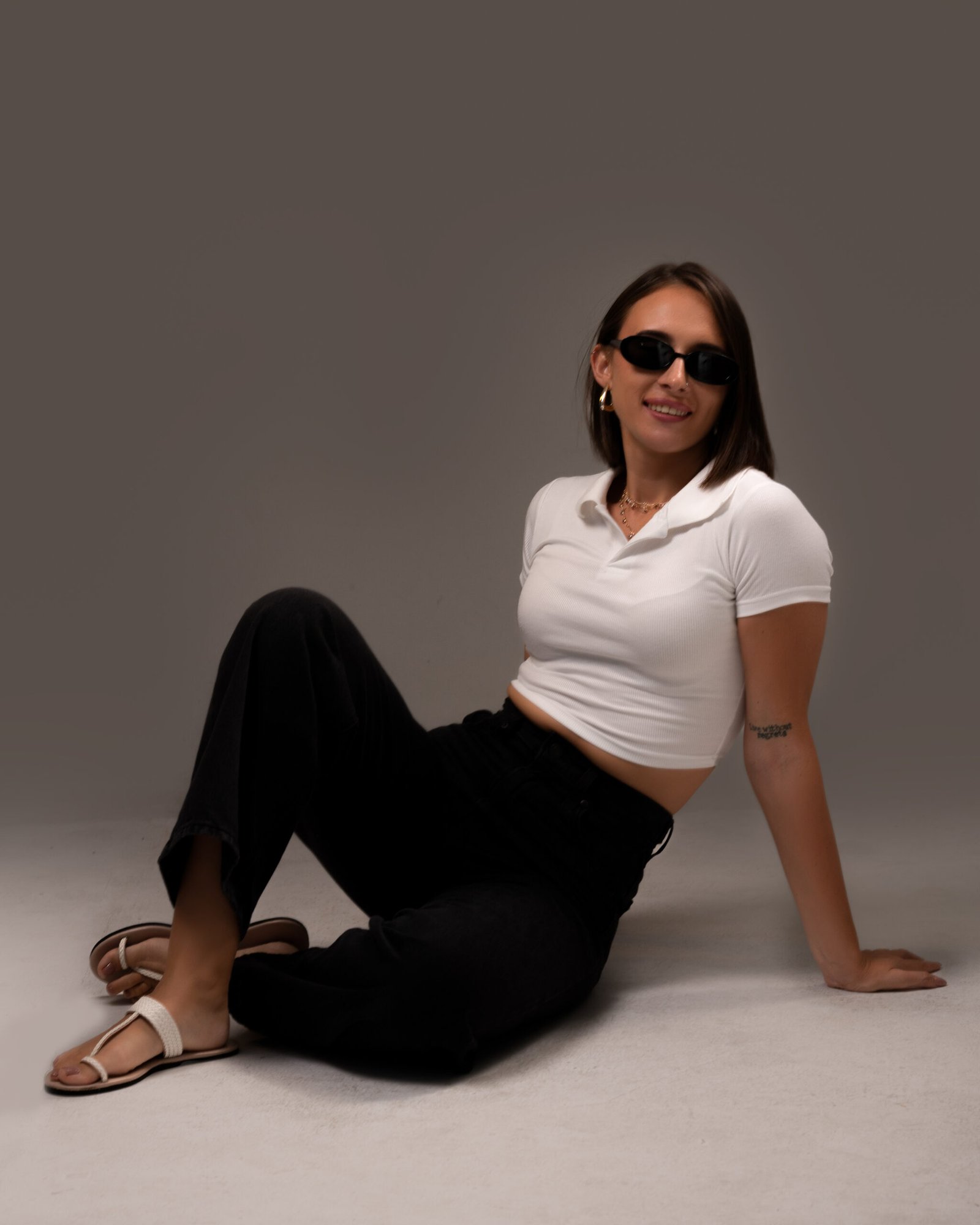 Women’s Ribbed Polo Crop Top - Image 3