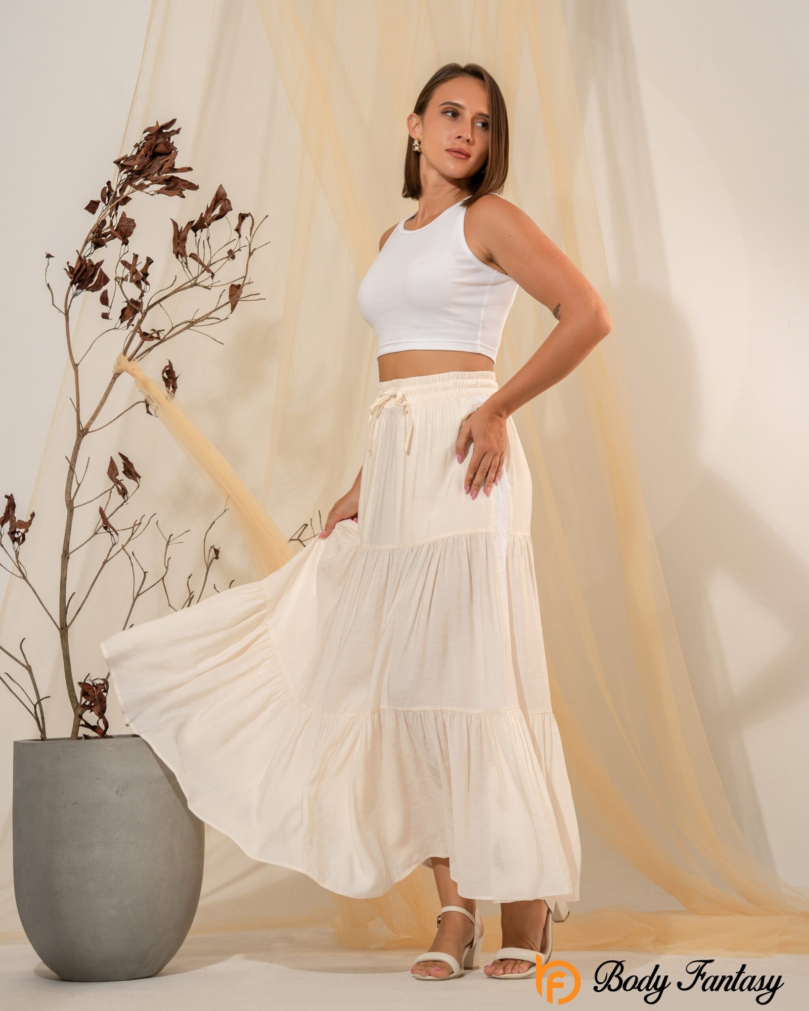 Women’s Tiered Maxi Skirt - Image 2