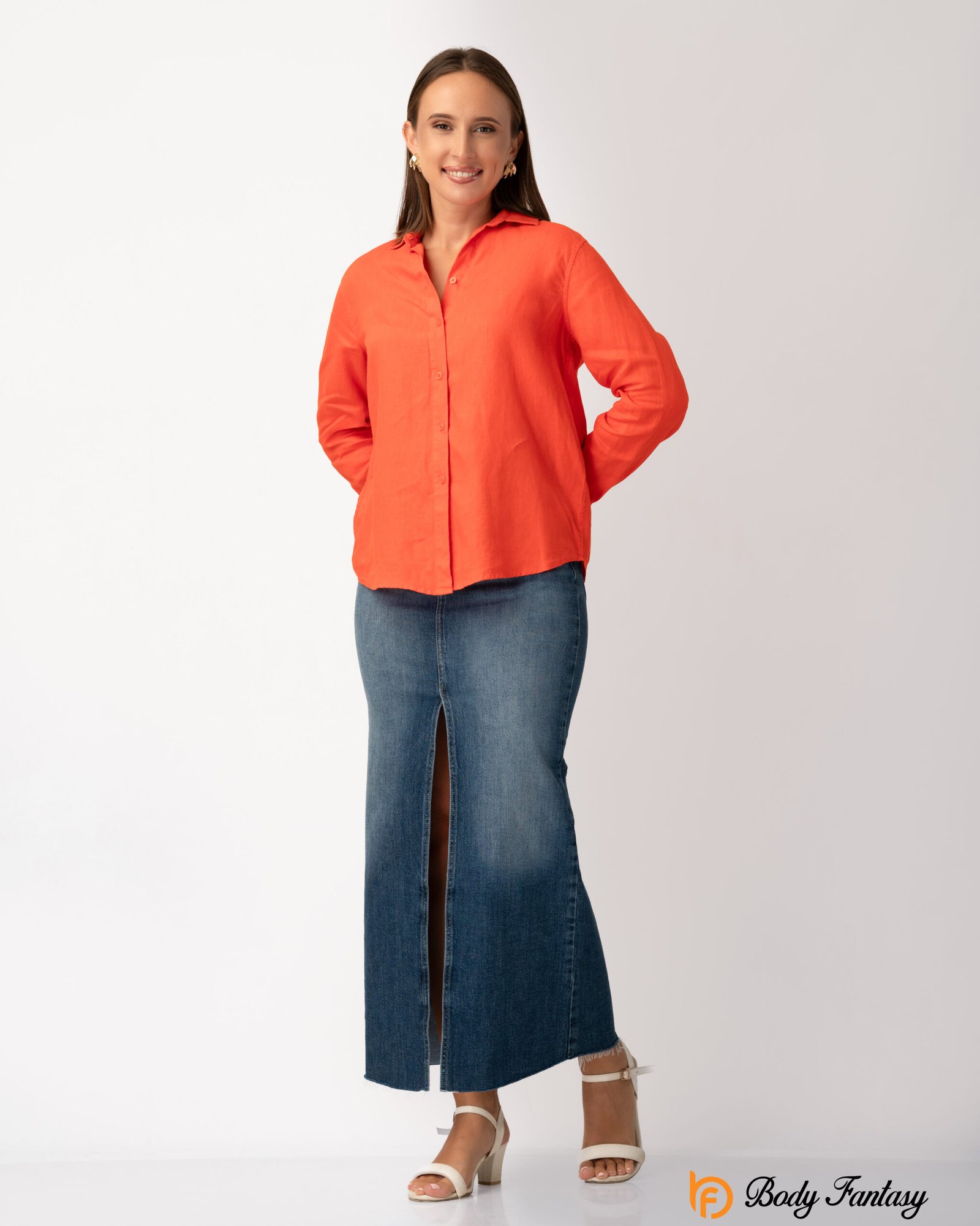 Women’s Linen Button-Down Shirt - Image 3