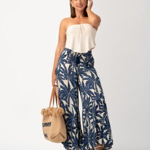 Women’s Tropical Print Palazzo Pants