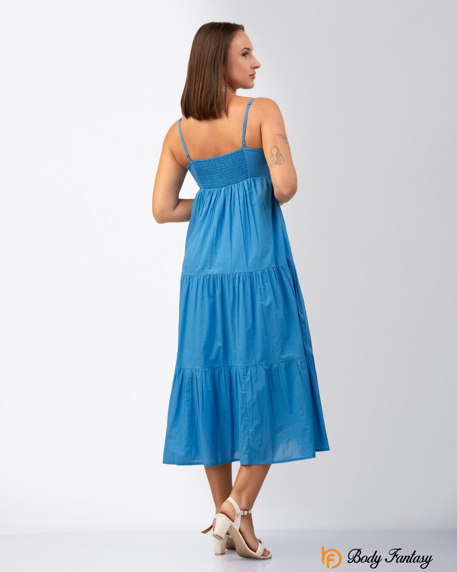 Women’s Lace-Up Front Midi Dress - Image 2