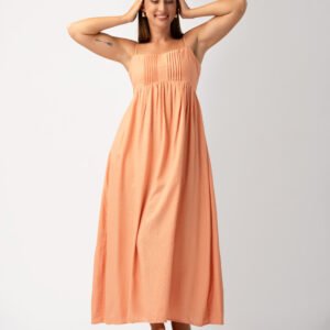 Women’s Pleated Front Maxi Dress