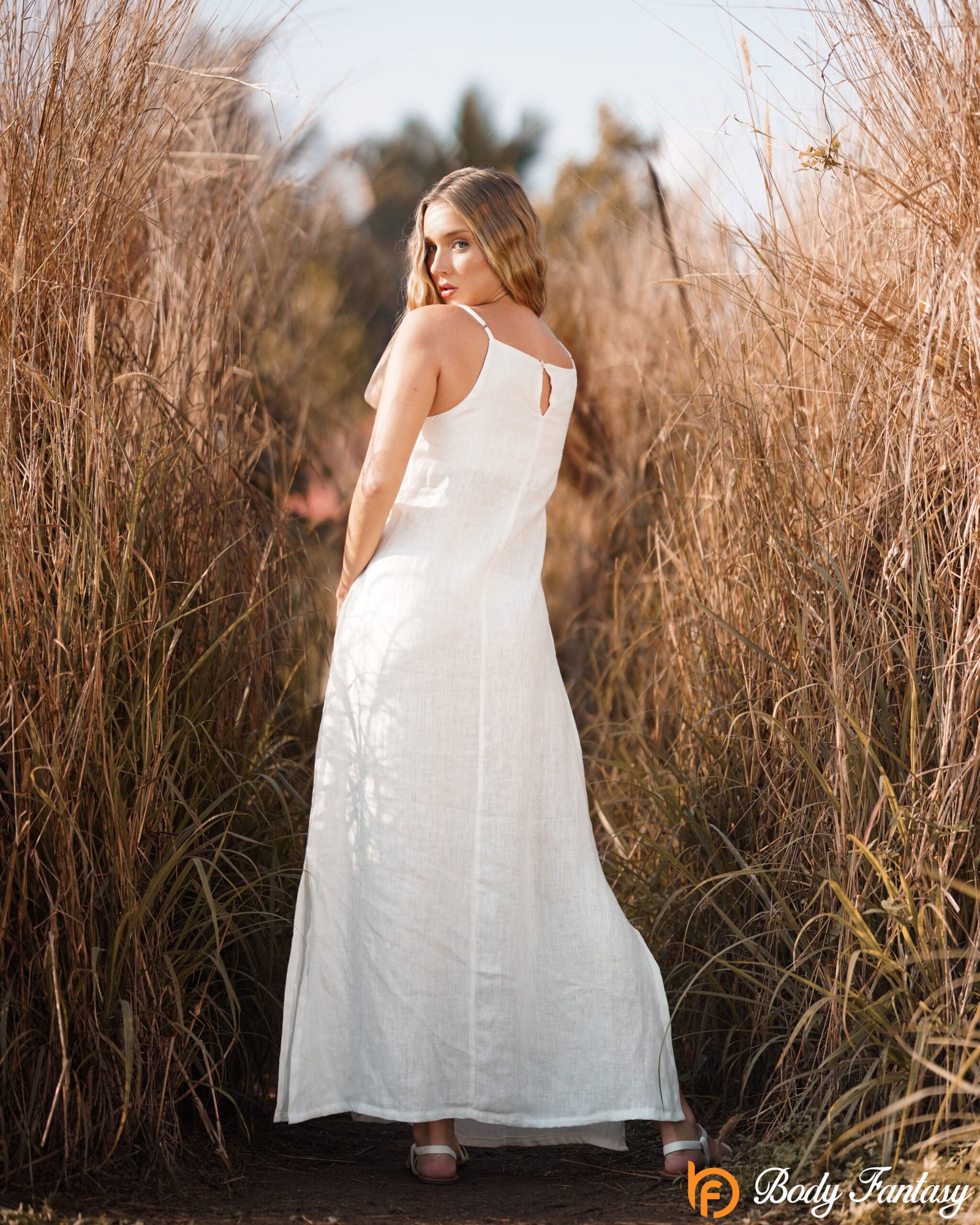 Pure Breeze Linen Maxi Dress - Image 3