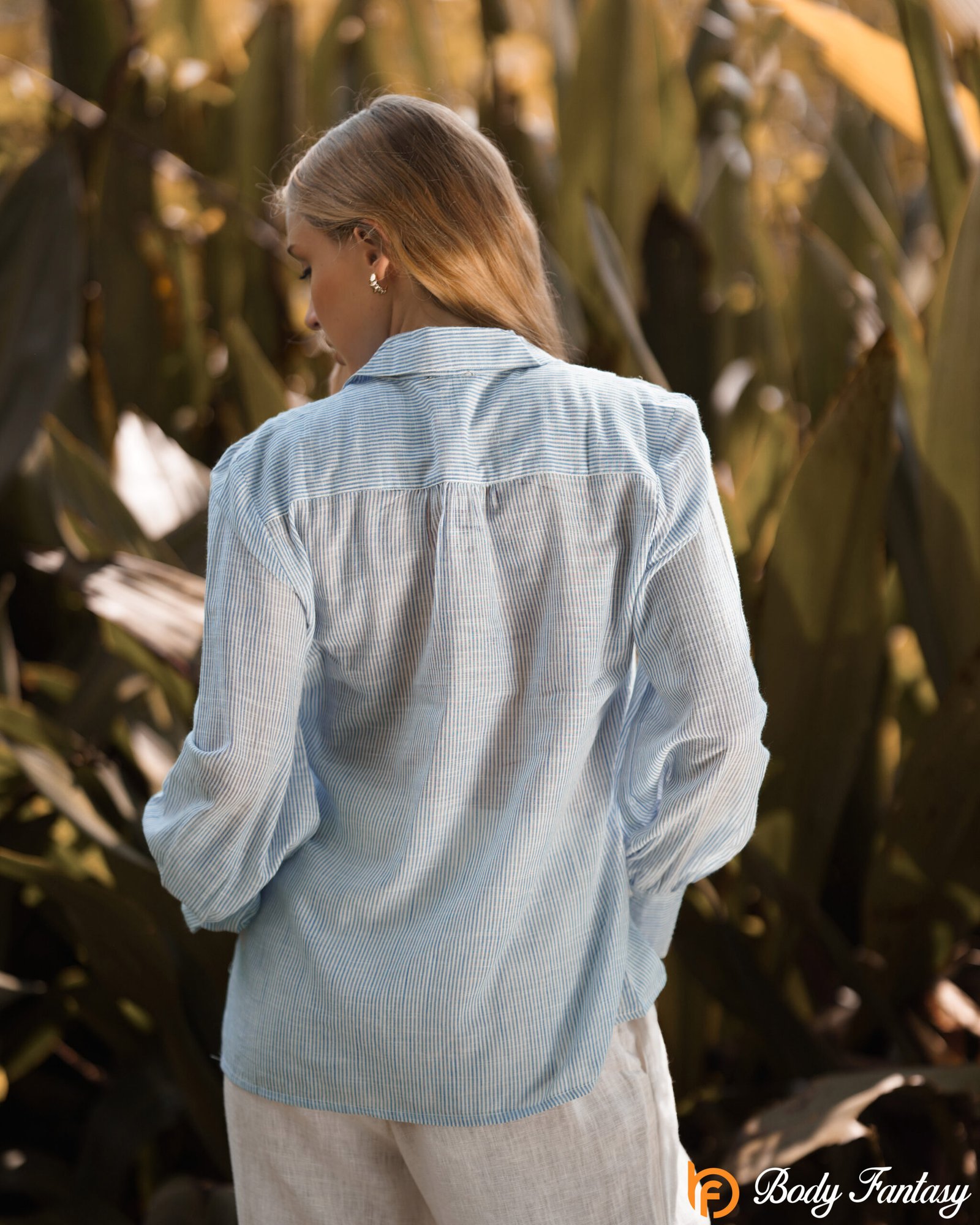 Breeze Stripe Relaxed Cotton Shirt - Image 3