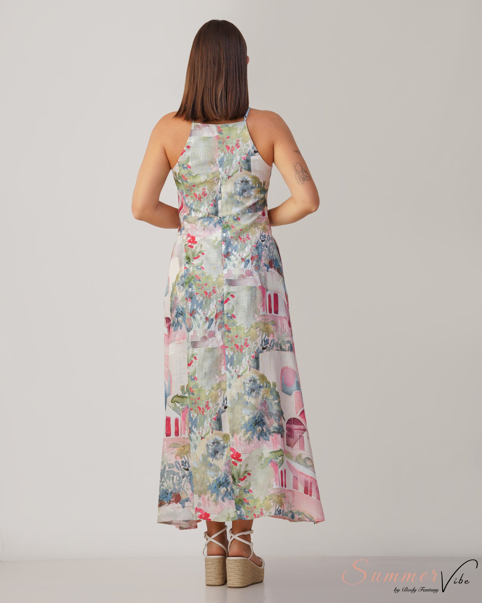 Mediterranean Garden Maxi Dress - Image 2