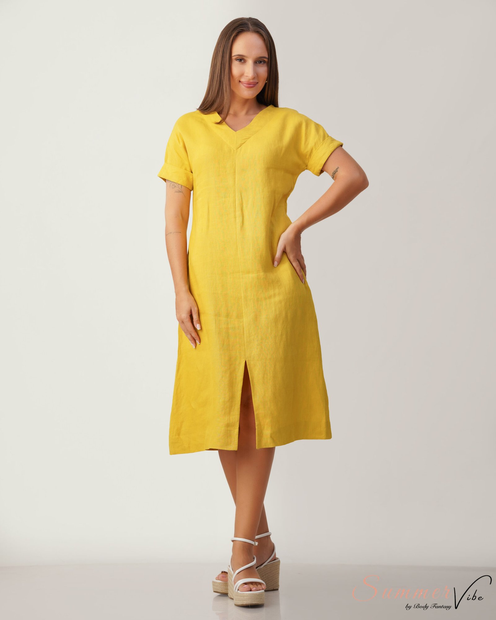 Nora Belted Midi Dress - Image 4
