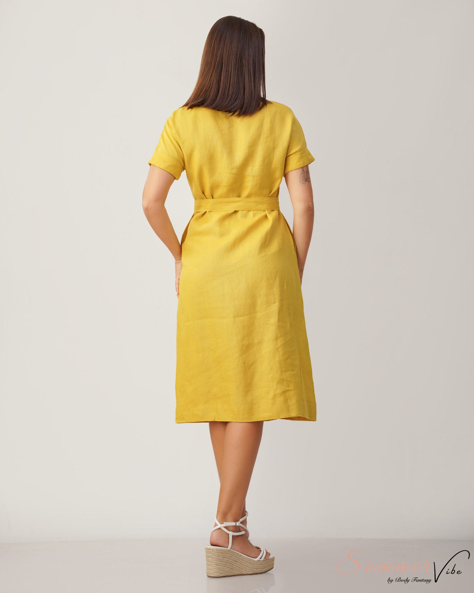 Nora Belted Midi Dress - Image 2
