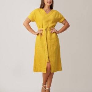 Nora Belted Midi Dress