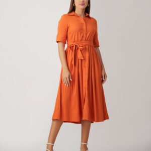 Lavish Belted Midi Dress