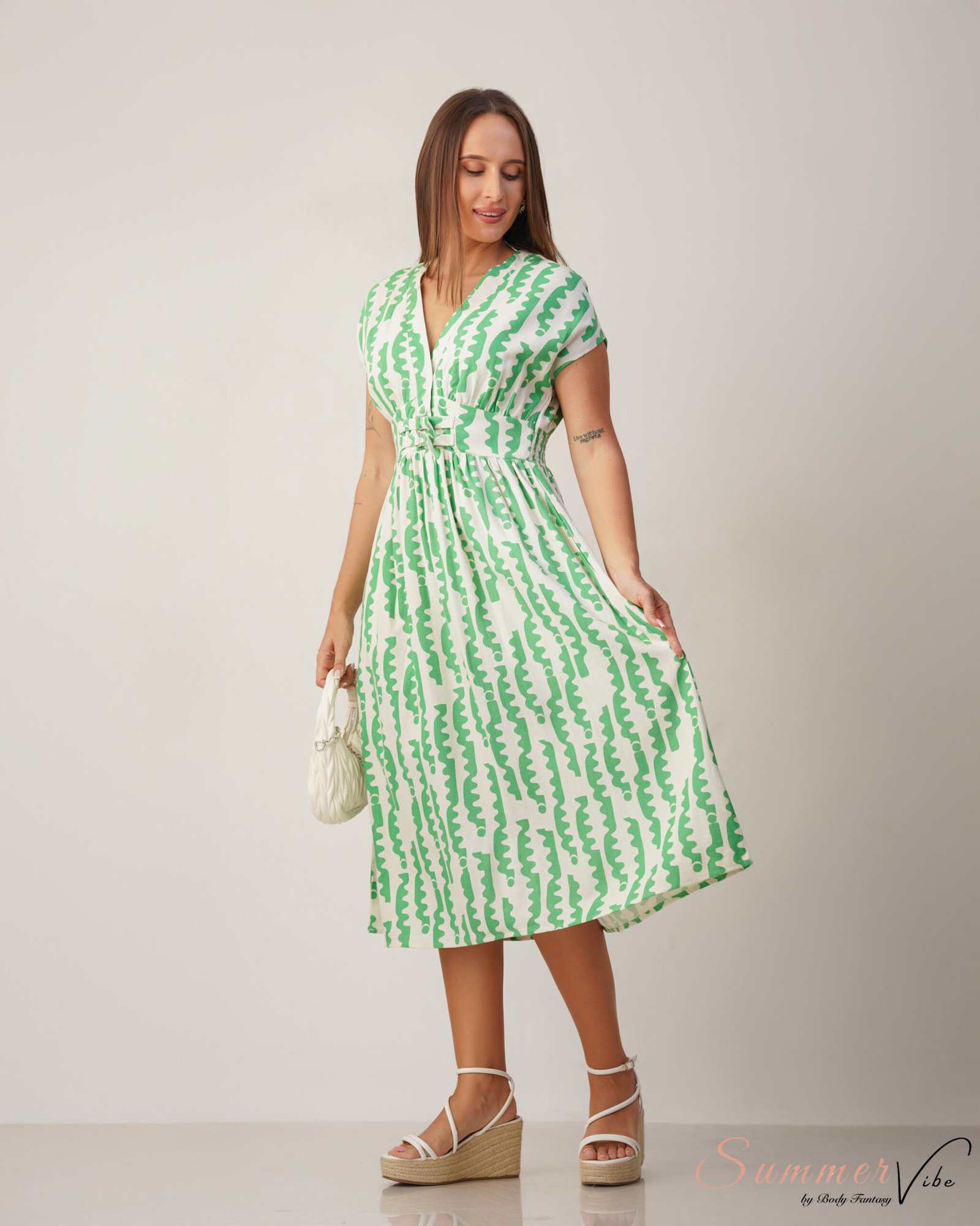 Maria Green Breeze Midi Dress - Image 3